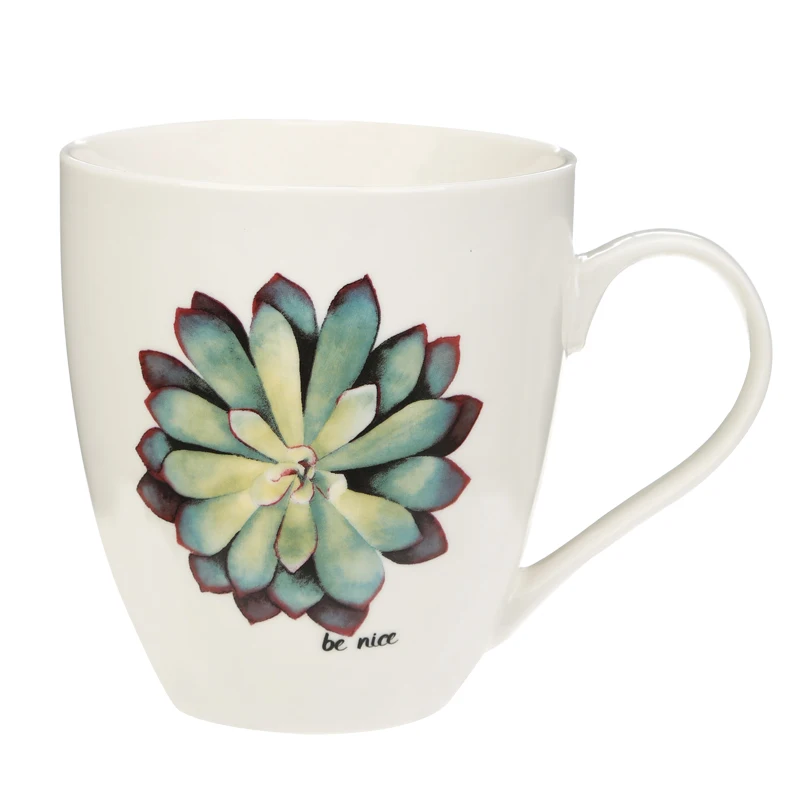 

Hotsale Plant Pattern Coffee Mugs Ceramic Coffee Cups Porcelain mugs, Customized color