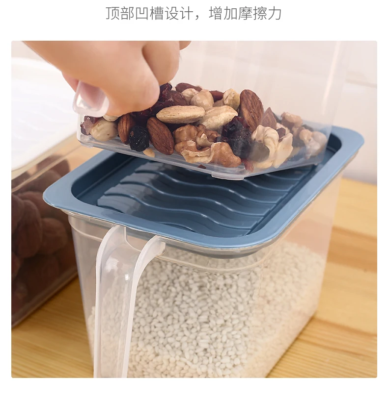 Square Handle Food Storage Organizer Boxes Refrigerator Fridge Plastic Storage Containers with Lids