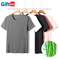 

Summer 95% bamboo 5% spandex blank t shirt bamboo cotton tshirt dry fit stretch mens round neck t shirt