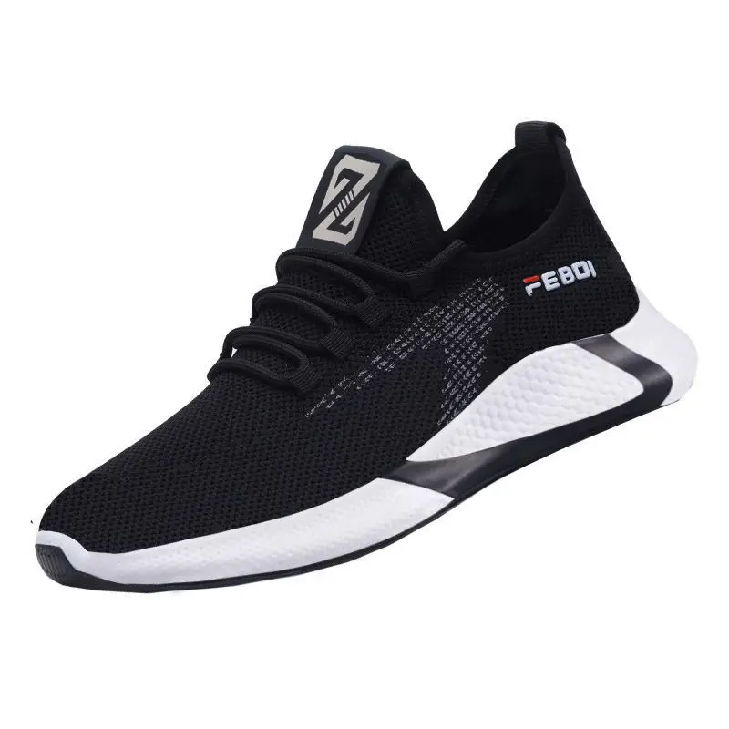 

Cheap Men's Breathable Knit Casual Shoes Anti-slip Sports Sneakers Tennis Walking for Men Spring Autumn
