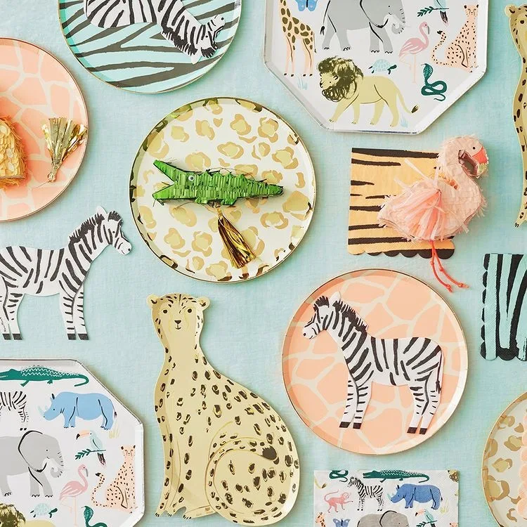 

Party decoration paper Plate New Design animal pattern themed tableware paper plate set