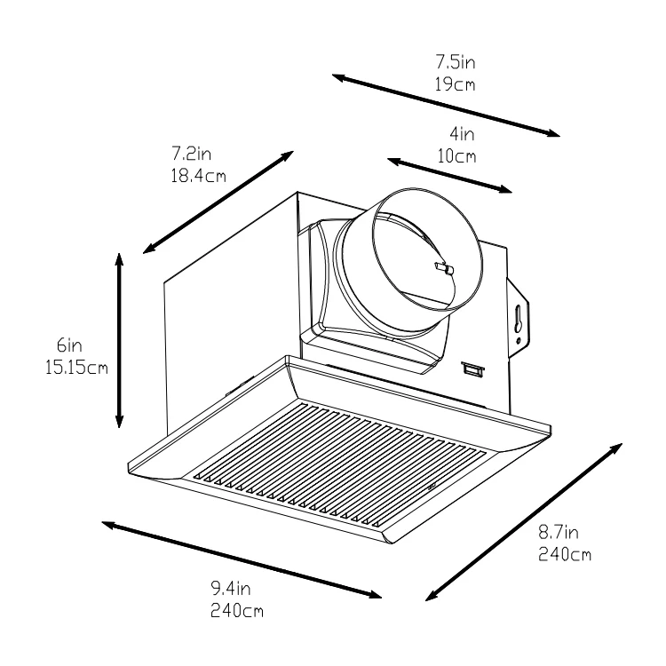 Bath Fan No Attic Access Installation 80 Cfm Super Quiet Buy Bath Fan