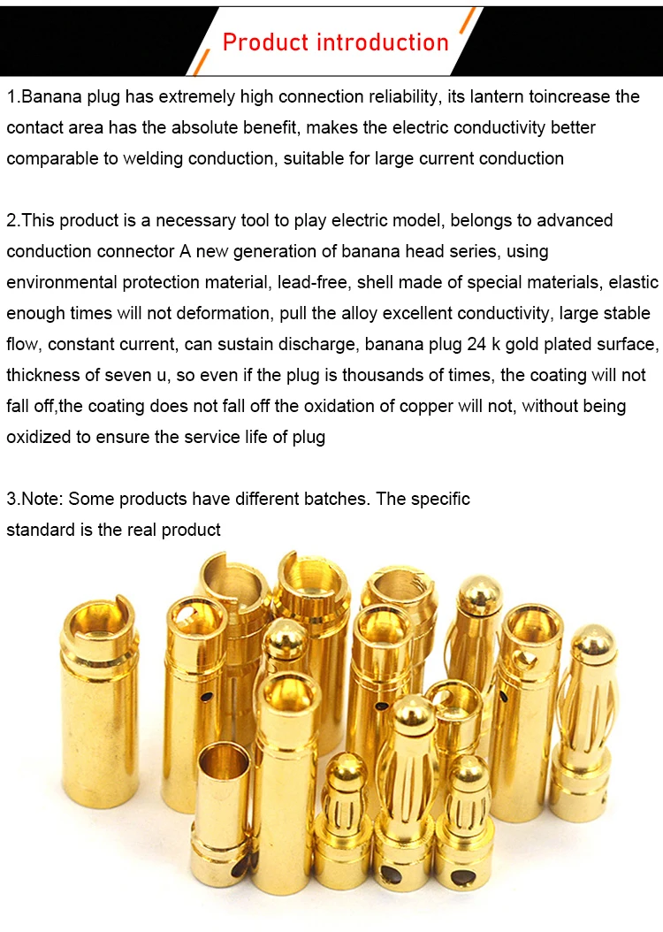 Quality Genuine Amass GC3510 6 pairs Male/Female 50A 3.5mm Plug Bullet Connector 