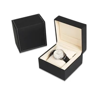 

China Manufacturers Oem PU Leather Watch Box Custom Logo Elegant Black Jewelry Box