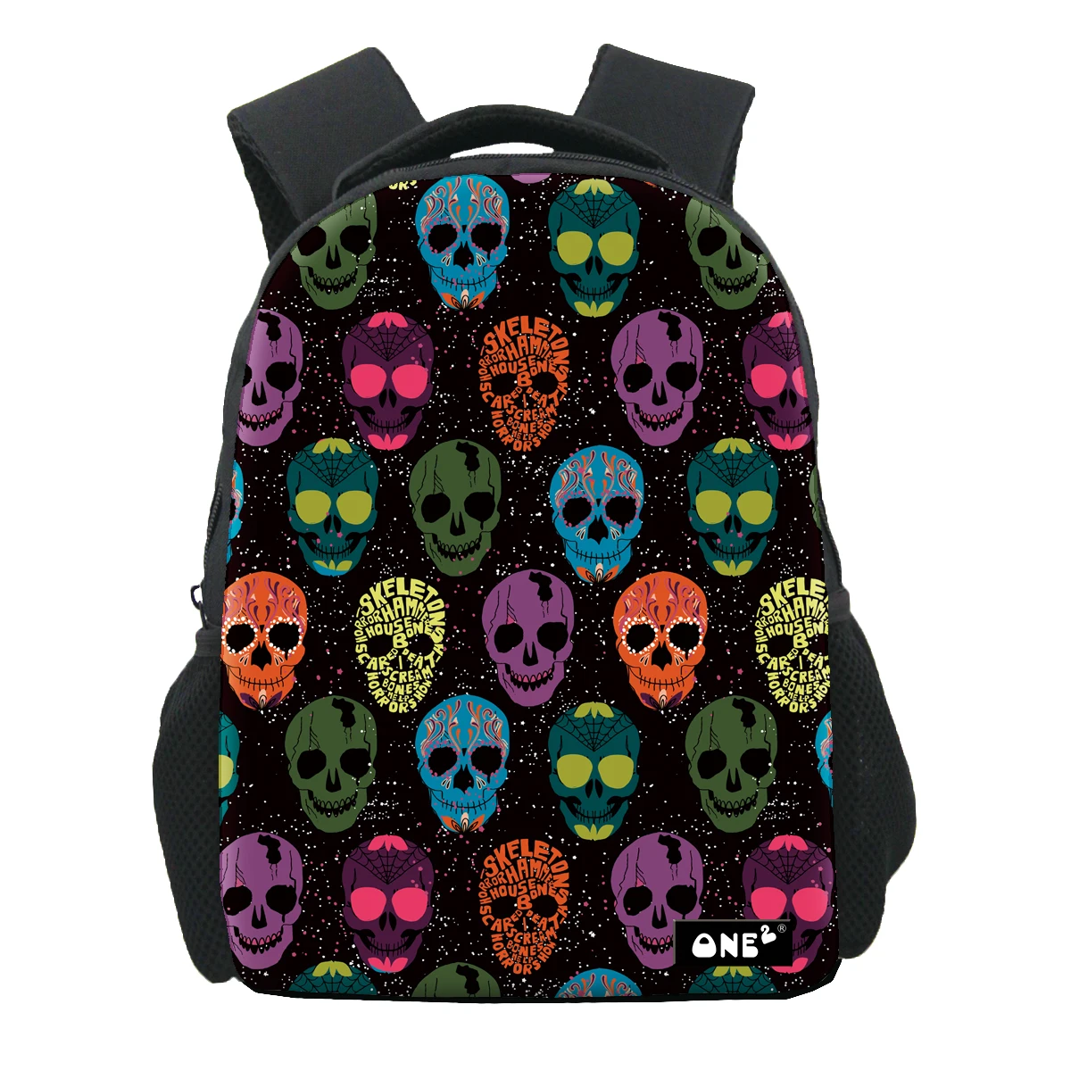 

Skull design print school kids bag lightweight large capacity school bag customize fit for student soft handle, Customized