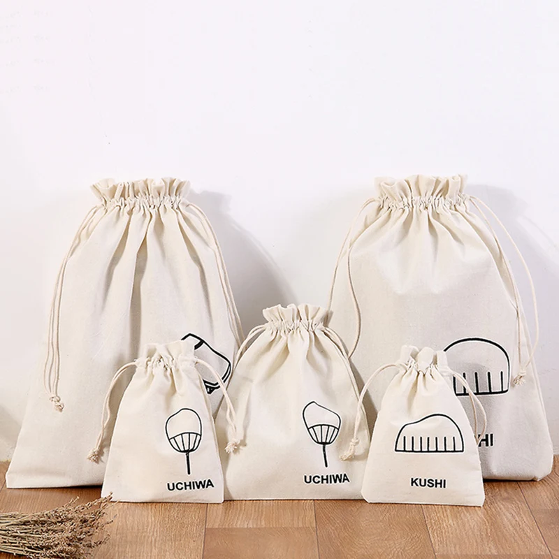 

Factory OEM Drawstring Bag Eco Friendly Organic Packaging Drawstring Gift Bag Custom Promotional Dust Draw String Bag