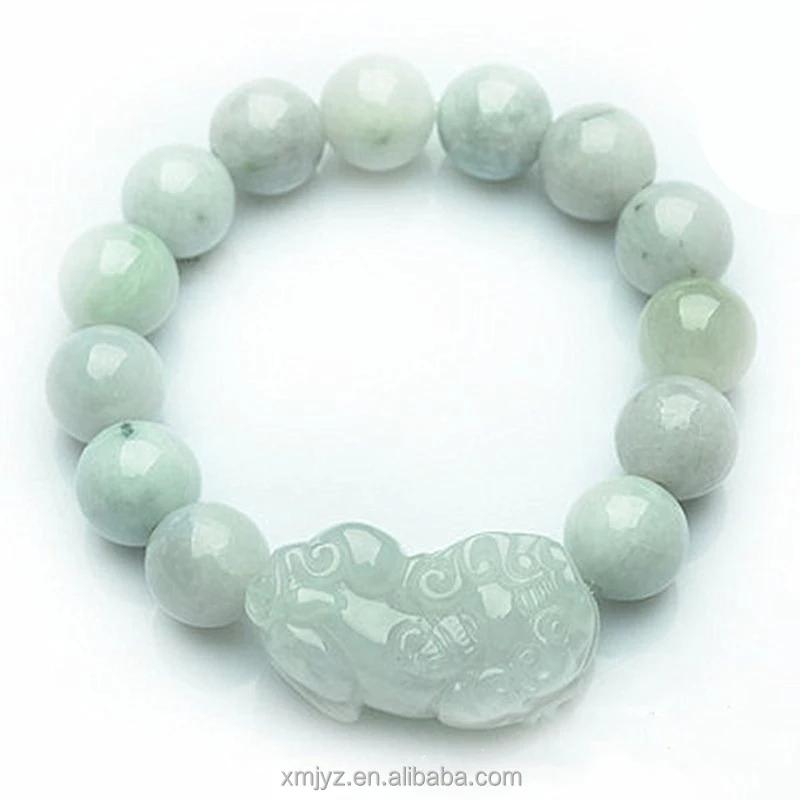 

Certified Grade A Burmese Jadeite Male Large Pixiu Bracelet Jade Craft Jewelry Jewelry Jade Crafts Factory Wholesale