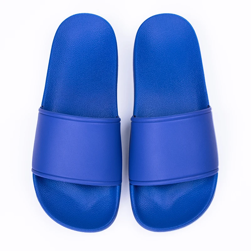 

China wholesale plain custom sandal slide,custom logo pvc slide sandal slipper red slide sandal men, Blue