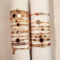 

fashionable stainless steel ladies jewelry rose gold plated bangle for sale