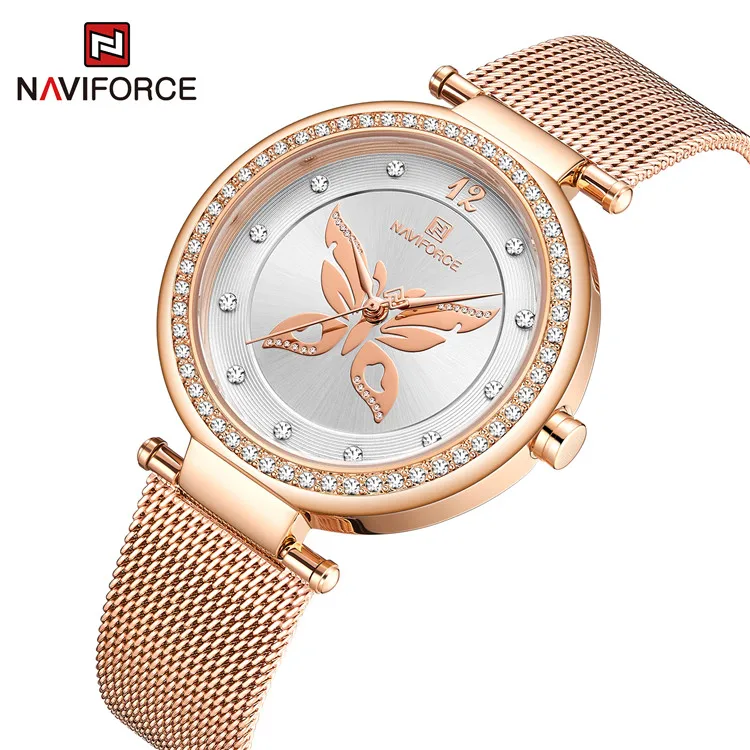 

NAVIFORCE 5018 RGW Fashion Women Watch Luxury Simple Lady Quartz Wristwatch with 30m waterproof Female Relogio