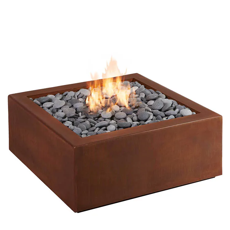 

Outdoor Warming Corten Steel Nature Gas Fire Pit, Pre-rusted