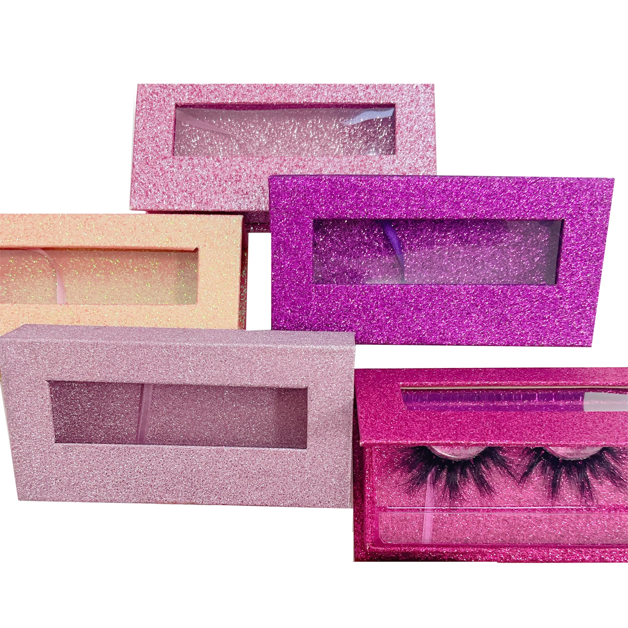 

2021 new arrivals i beauty eyelashes 6d mink eyelash vendor with custom packaging, Black