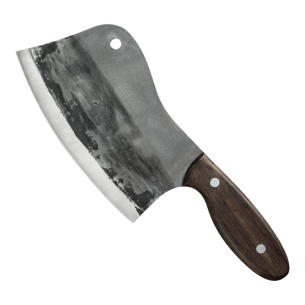 

New Forging Blade Full Tang Wooden Handle 4.2mm Ultra Thick Powerful Bone Chinese Cleaver Slaughter Forged Chef Knife