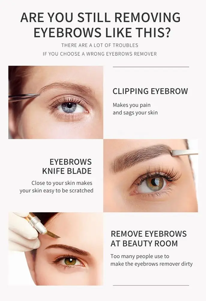 
Private Label Electric Hair Remover Pencil Thin Epilator Eyeliner Shaver Eyebrow Trimmer 