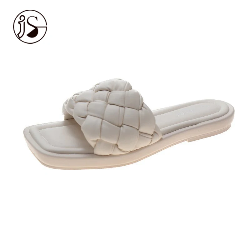 

Candy slides Hand-woven upper fashion women slides girls pantuflas hot sale slide slippers new ladies slippers, Picture