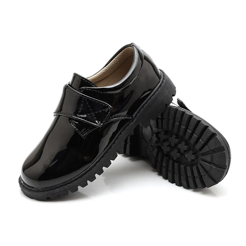 

Wholesale Fashion Casual England Black Kids School Boy Leather Shoes, 2 colors