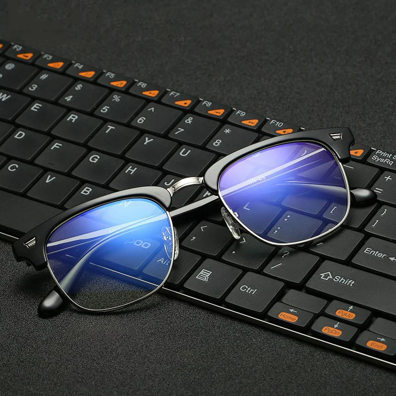 

2021 Top Sale TR90 Anti Blue To Block Light Computer Glasses Unisex Bluelight Blocking Protection Square Frame Eyeglasses, Custom colors