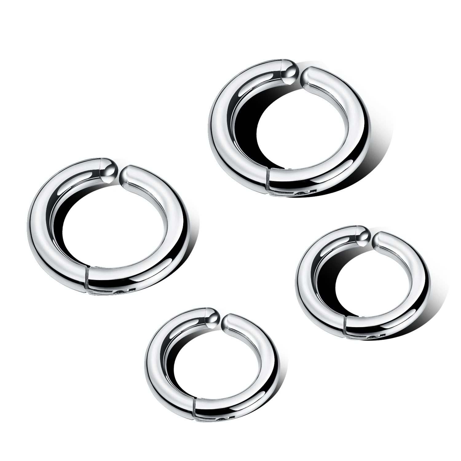 

Clip On Earrings Non Pierced for Men Boys Wholesale Stainless Steel Hypoallergenic Jewelry No Hole Hoop Earring, Silver