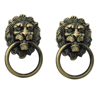 Lion Head Pull Handle For Dresser Drawer Cabinet Knobs Jewelry Box