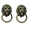 Lion Head Pull Handle for Dresser Drawer Cabinet Knobs Jewelry Box with Drawer Ring Inch Antique Door Pulls Handle