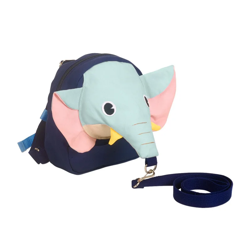 

Kids 1-10 Years Toddler Baby Safety Harness Elephant Design Carrying Anti Lost Strap With Simple Fabric Belt, Blue/pink