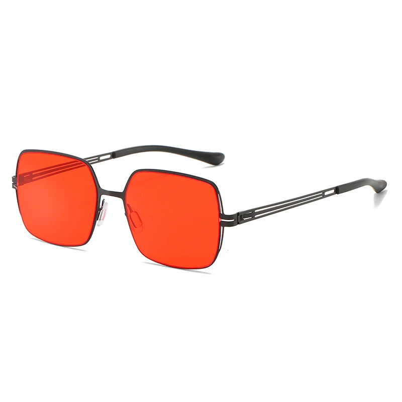 

New elastic stainless steel sunglasses 7104 European and American retro fashion sunglasses women trend sunglasses