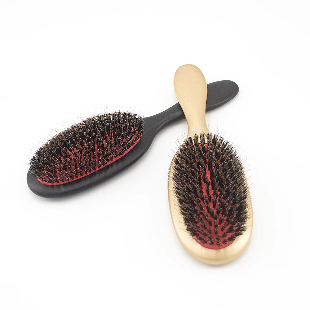 

Eco-friendly Factory Price Hot-selling Natural Soft Smooth Nylon Boar Bristle Hair Brush for Curly Hair Brush, Customized color