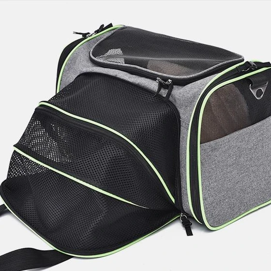 

expandable breathable pet carrier small dog cat travel bag pet bed airline approved cabin carrier, Customized