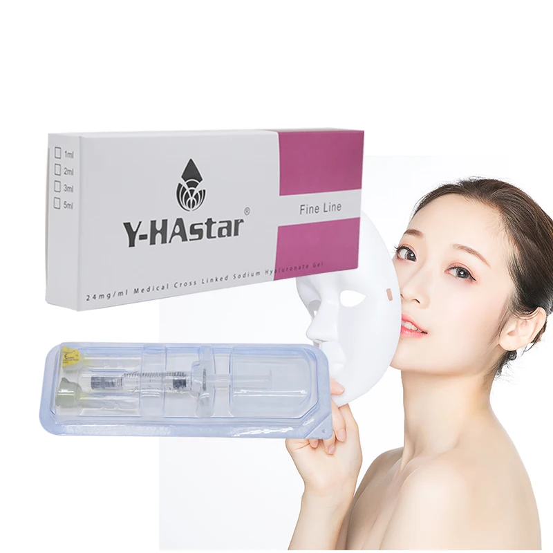 

24mg/ml fine line 1CC hyaluronic acid filler facial gel injections, Transparent