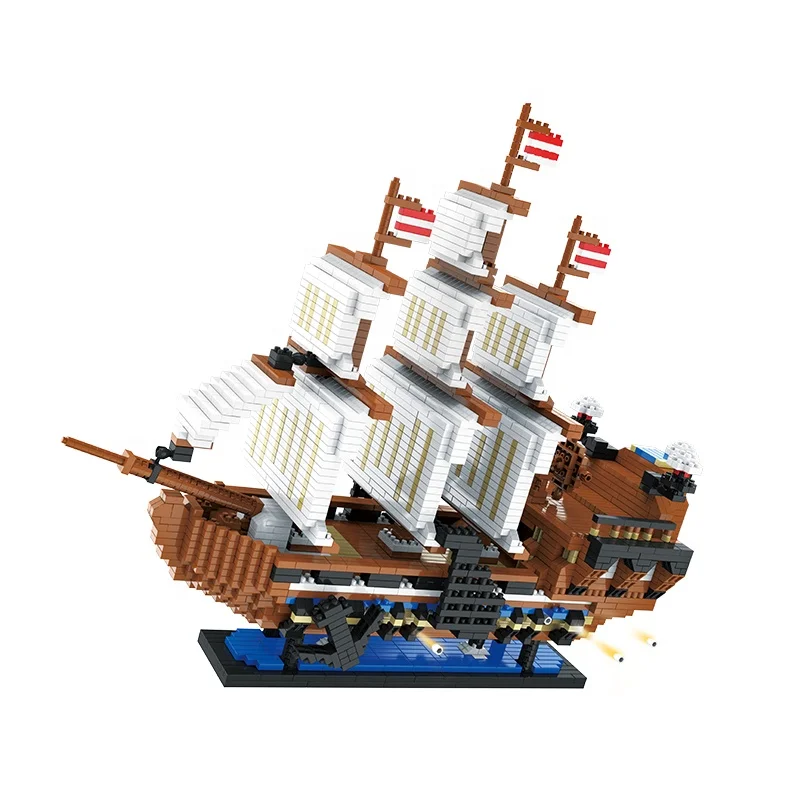 Customized Nano Blocks Imperial Warship Diamond Building Block Model 