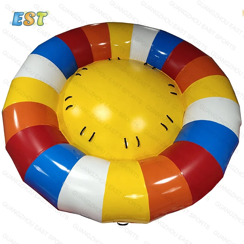 

Water Sport Equipment Inflatable Spinning UFO Towable Tube Water Rotating Disco Boat, As the picture