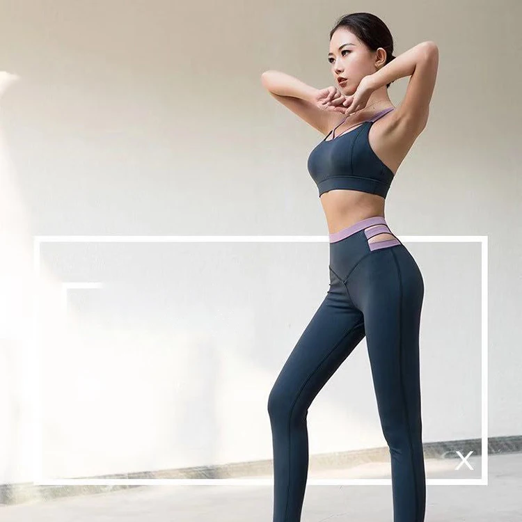 

Woman Fitness Slim Fit Sport Seamless Leggings Set Yoga Workout