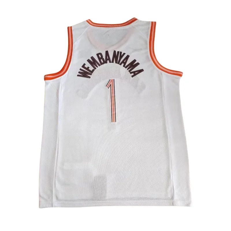 New Arrival 2024 Spurs Jersey #1 Rookies Wembenyama Jersey Basketball