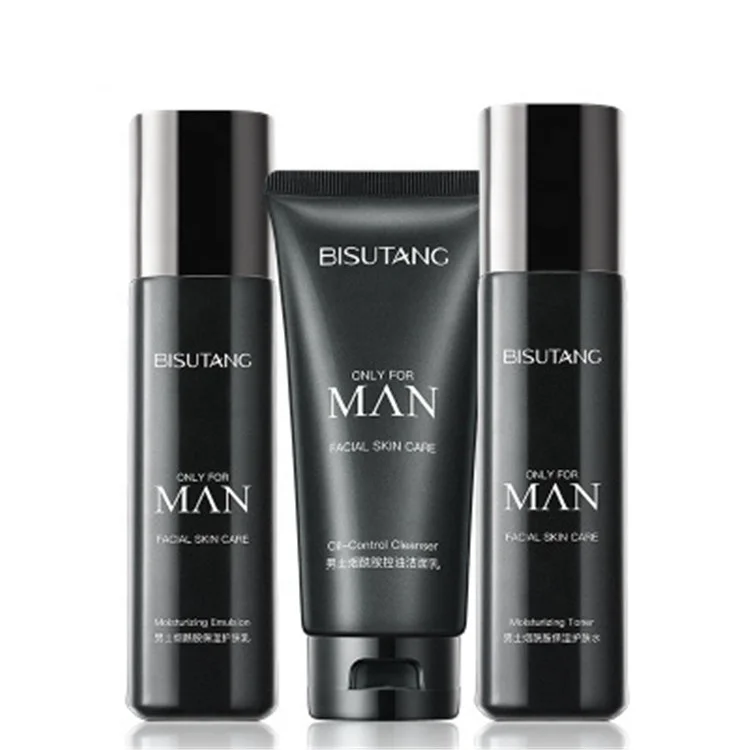 

Wholesale Niacinamide Moisturizing Whitening Men Skin Care Set Facial Cleanser Toner Lotion Men Personal Care