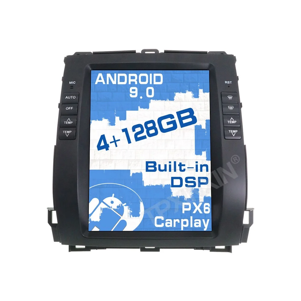 

GPS Navigation For Toyota Prado 2002 - 2008 Tesla Screen Android Radio Recorder Multimedia