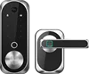 Fingerprint door lock with 1080P video camera app remote unlock door and monitoring with mechanical handle