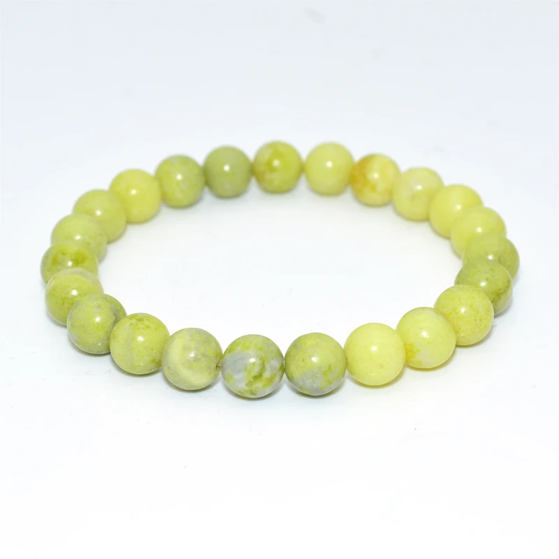 

Trade Insurance 4/6/8/10/12mm High Grade Natural Lemon Green Jade Bracelet