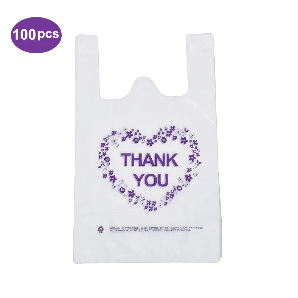 

Plastic custom clear bag vest handles bags Singlet printed high quality t- shirt shopping plastic bags with logo, Custom color