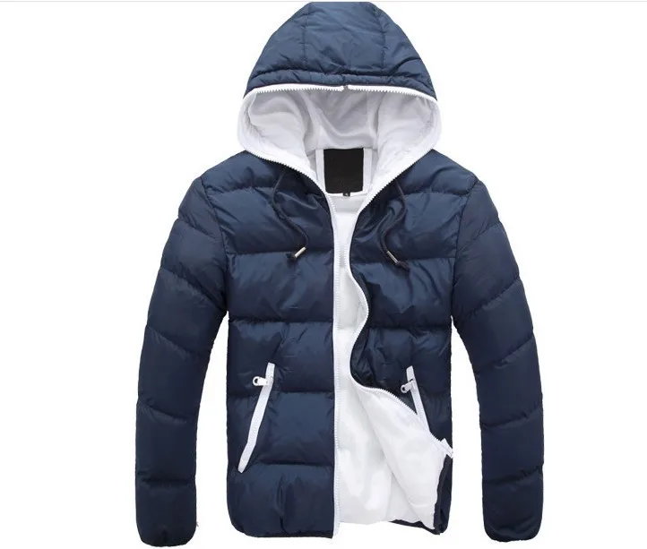 

Hot sale Custom Men's Casual Thick Hooded Cotton Padded Jacket for winter