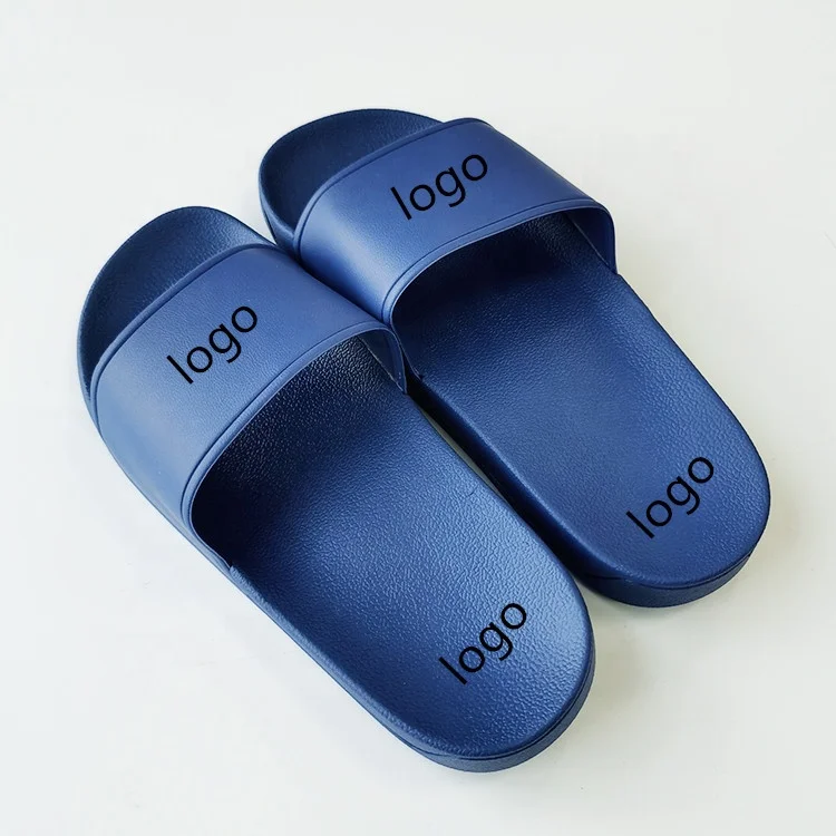 

2022 New Designer Men Non-slip Pvc Slippers Blank Sublimation Indoor Slides Custom 3D Embossed Logo Home Sliders
