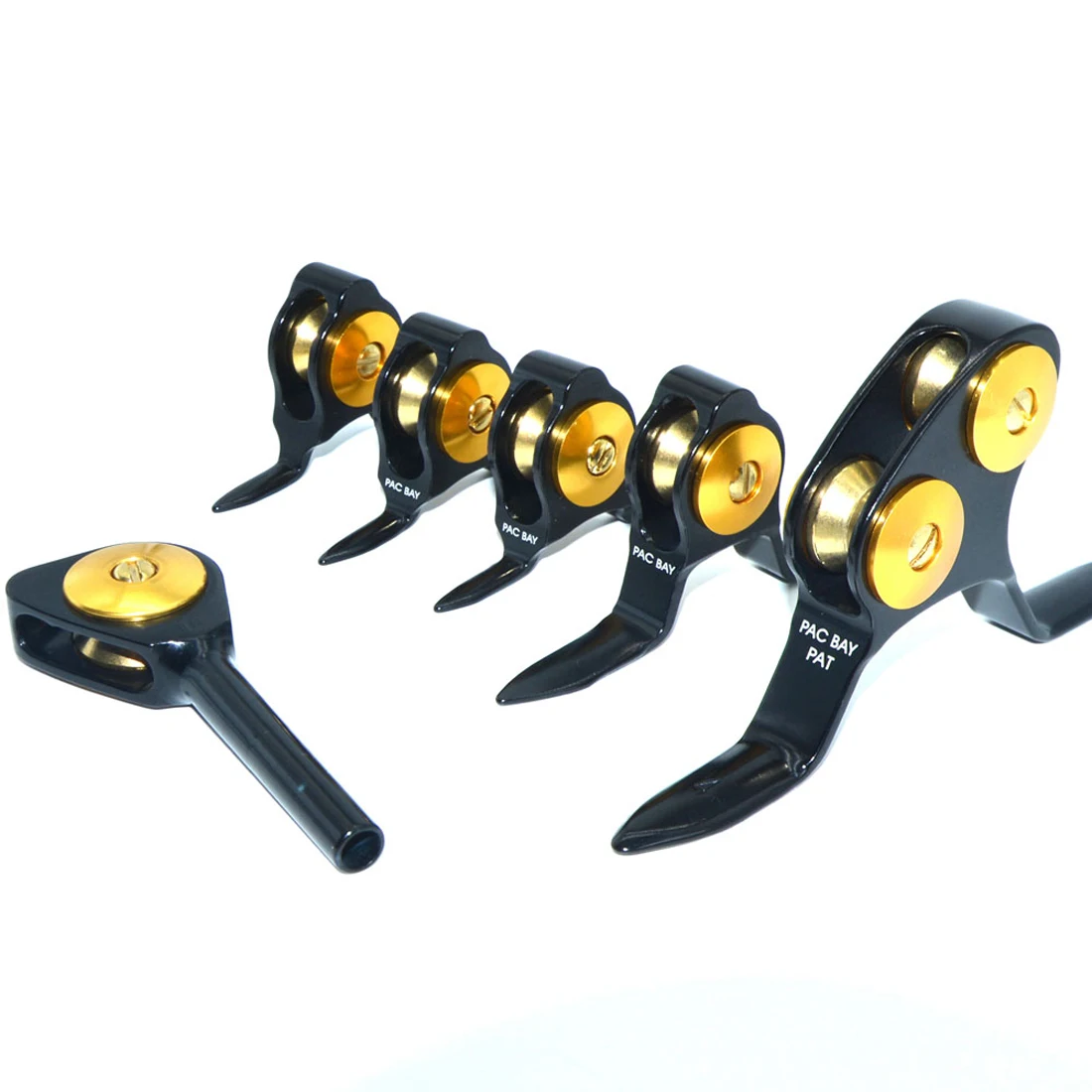 

Wholesale Pac bay roller fishing rod guide, Black, chrome,white,golden and so on.