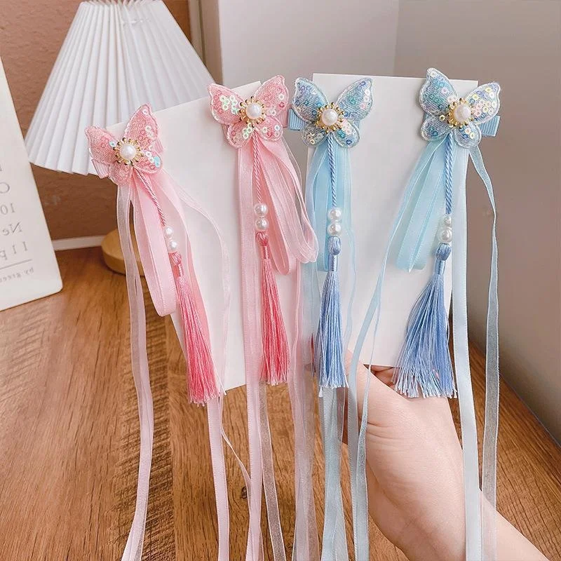 

Vintage bow hairpin girl sweet Ribbon accessories super fairy hair clips