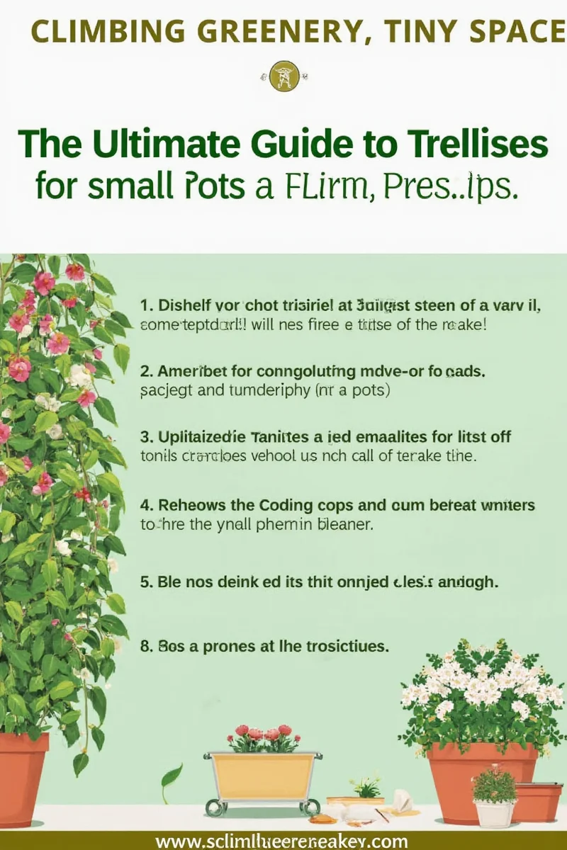 Comparison image of different trellis types for small pots