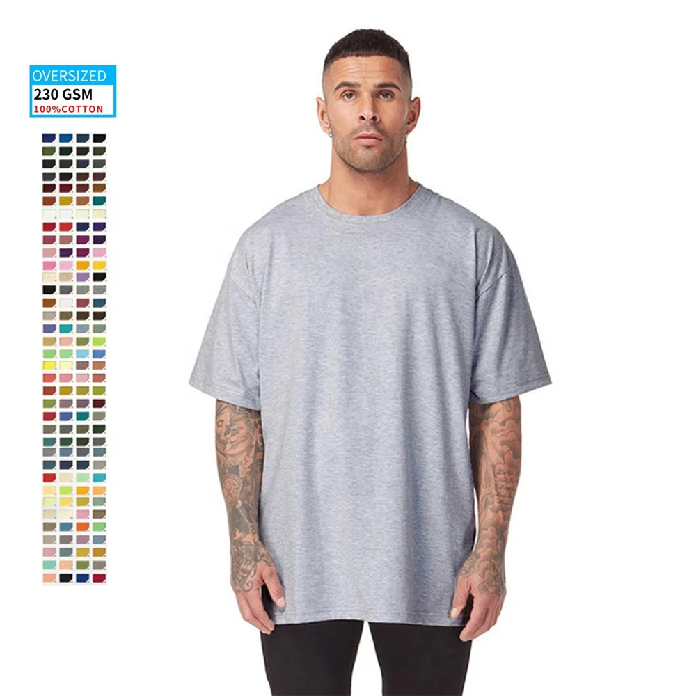 

Custom Logo new design luxury quality cotton loose fit little drop shoulder brand blank oversized men t shirt, Customized color