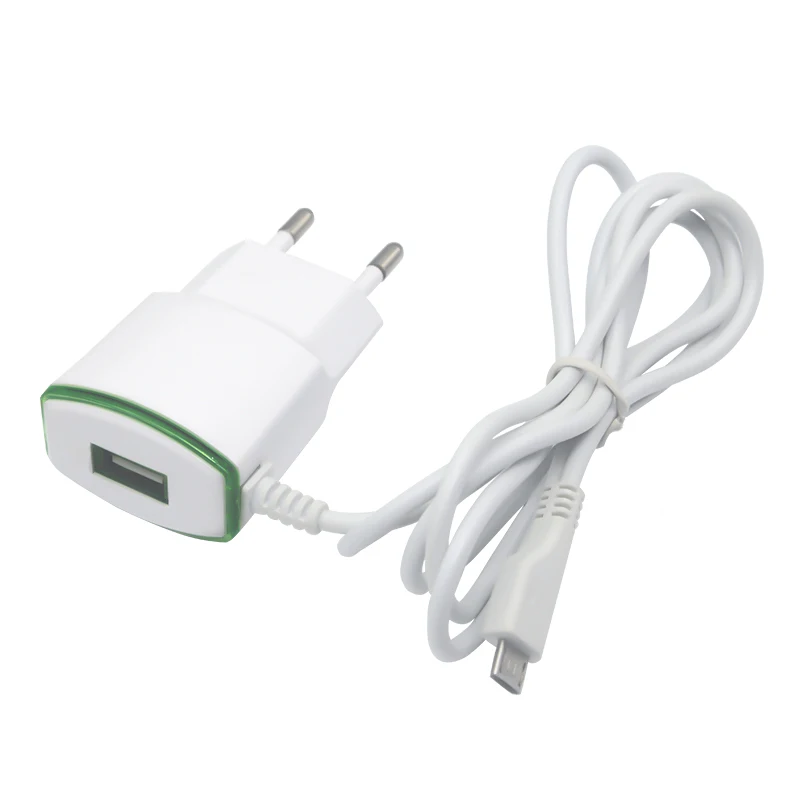 

Factory Cheap Selling White Universal Eu Plug 5w USB Charger Mobile Phone Wall Charger Combo Charge Cable