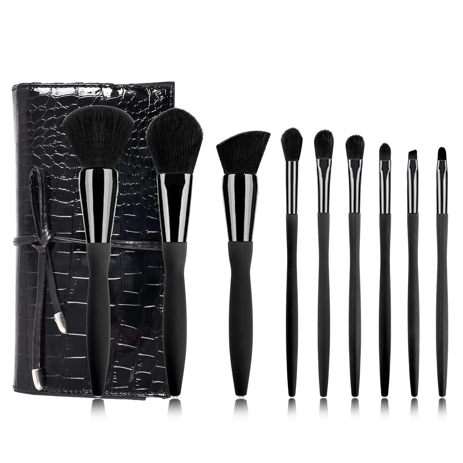 

JDK 9 Pcs Professional Black Makeup Brushes Set Foundation Concealer Eyeshadow Brushes Portable Cosmetic Tools Mermaid Brushes, White