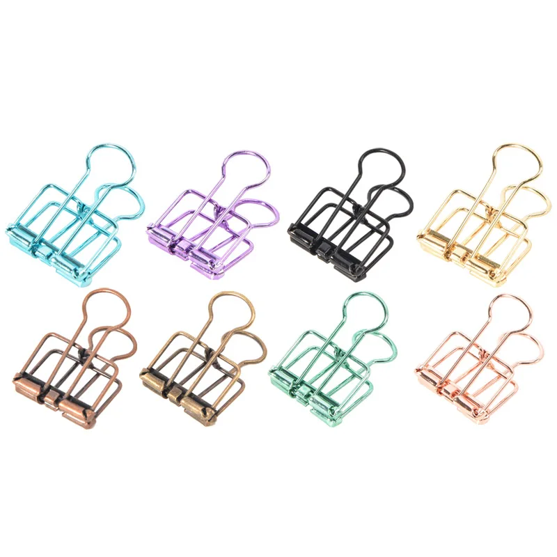 
High Quality Multi color Different Size Promotion Custom Logo Metal Paper Binder Clip 