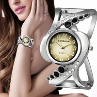 

New Design Fashion Women Bracelet Wristwatch Personality Alloy Open Quartz Watch Luxury Diamante Female Watches