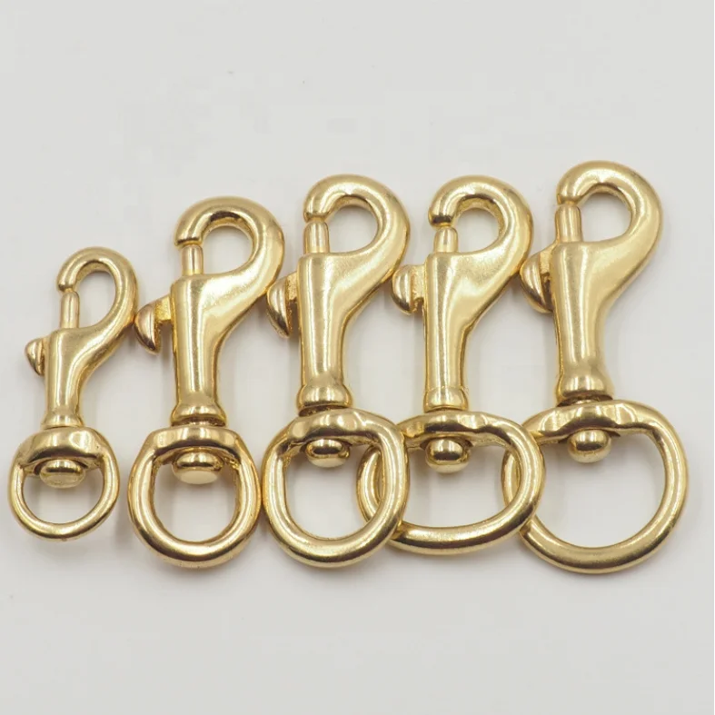 

3/8" Solid Brass Swivel Bolt Snap Hook