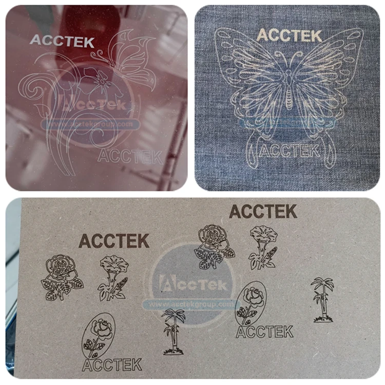 Low cost air cooling wood mdf acrylic stone cnc co2 laser marking machine AK30C